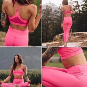 Zyia Active Wear Light N Tight Sports Bra - Pink Leopard - Size XL